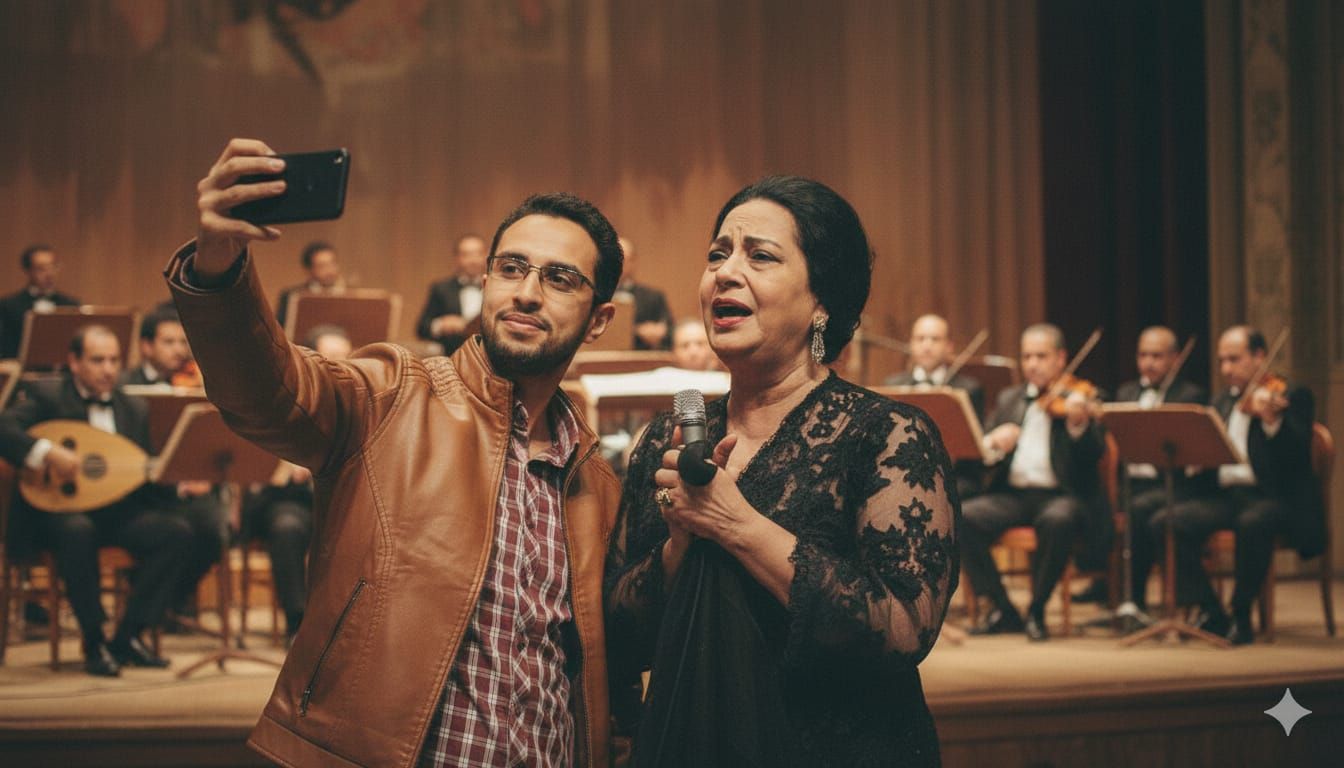 سيلفى أم كلثوم بالألوان سيلفى أم كلثوم بالألوان