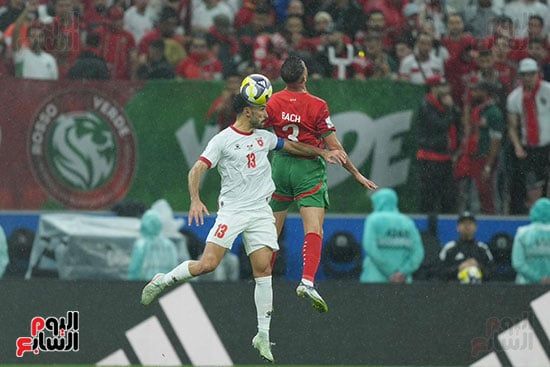 جانب من لقاء الأردن والمغرب جانب من لقاء الأردن والمغرب