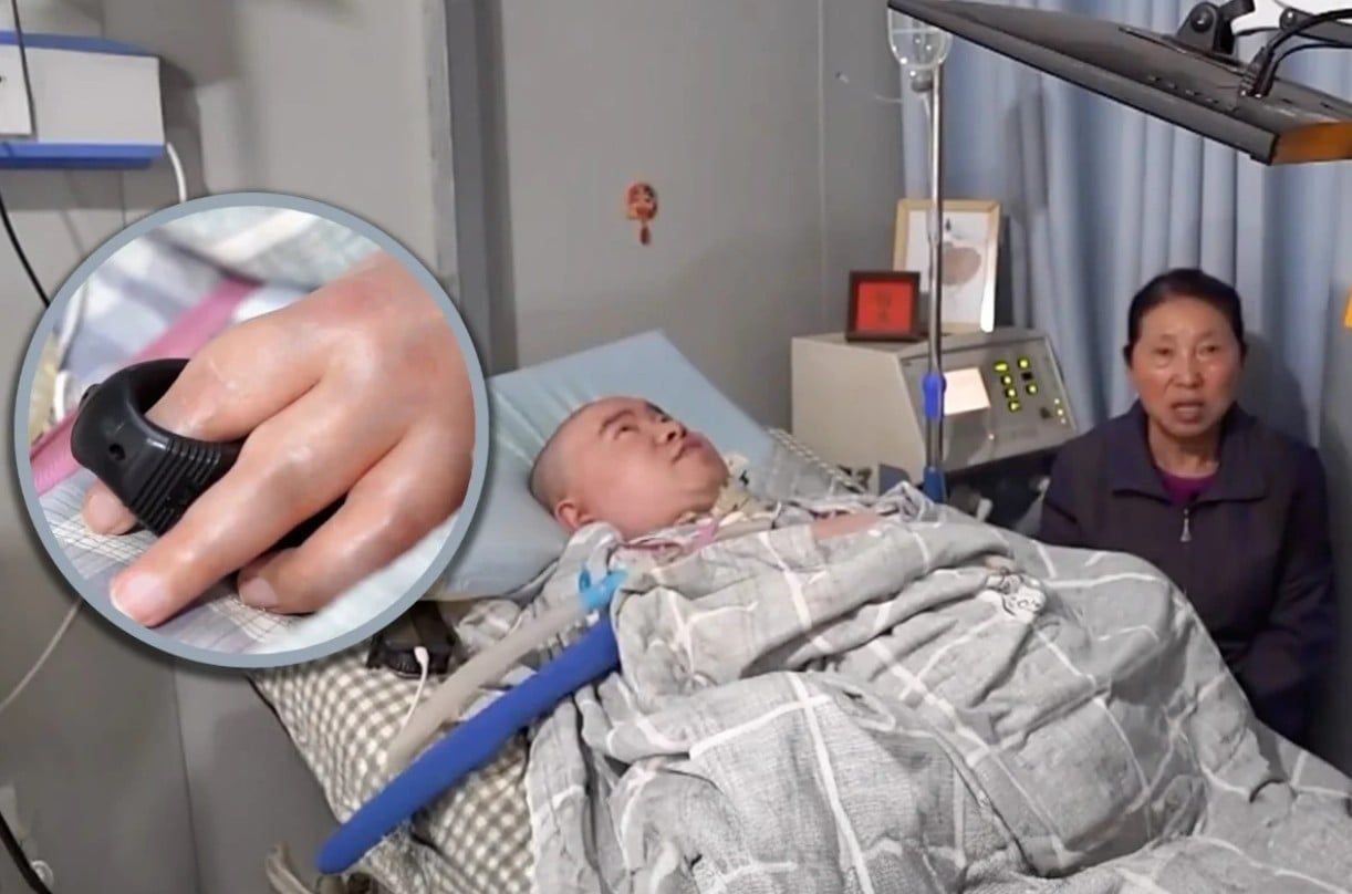 الشاب لي شيا المصاب بالشلل الشاب لي شيا المصاب بالشلل