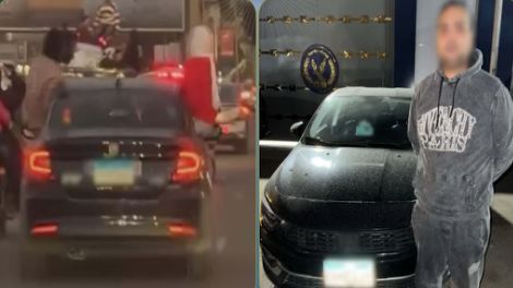 الداخلية تضبط قائد سيارة ملاكي سمح لفتيات الجلوس خارج النافذة