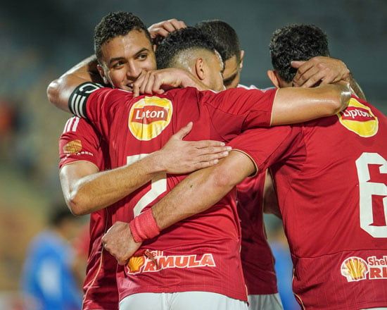 احتفال لاعبى الأهلى