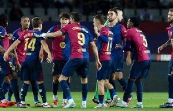 برشلونة ضد خيتافي.. البارسا يتفوق بهدف ليفاندوفسكي فى الشوط الأول