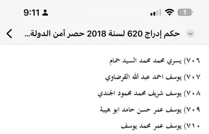 716..
      تحيا
      مصر
      ينشر
      الأسماء
      المرفوعة
      من
      قوائم
      الإرهاب