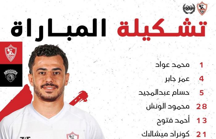 التشكيل
      الرسمي
      لمباراة
      الزمالك
      وسيراميكا
      كليوباترا
      في
      الدوري
      المصري
      الممتاز