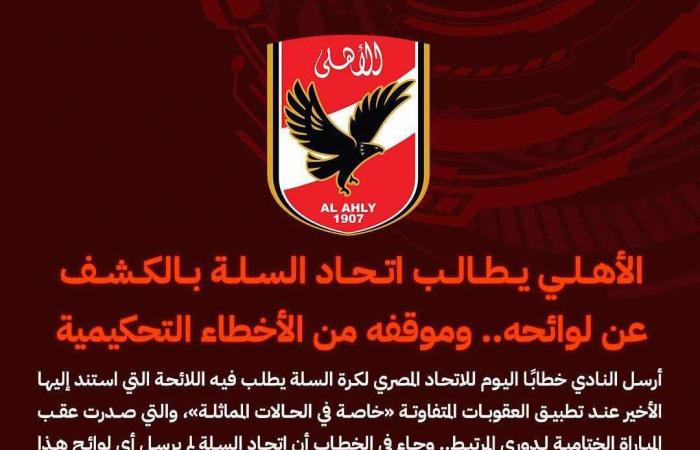 الأهلي
      يطالب
      اتحاد
      السلة
      بالكشف
      عن
      لوائحه..
      وموقفه
      من
      الأخطاء
      التحكيمية