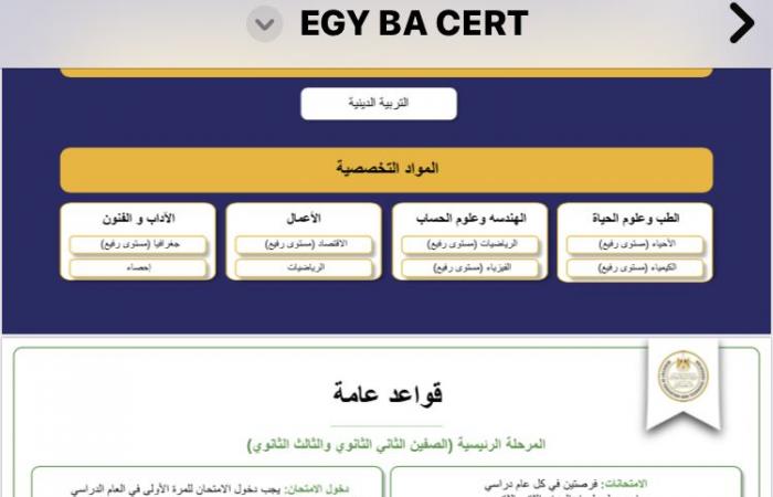 بديل
      الثانوية
      العامة..
      كل
      ما
      تريد
      معرفته
      عن
      نظام
      شهادة
      البكالوريا
      المصرية|
      صور