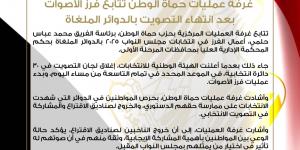 غرفة عمليات حماة الوطن تتابع فرز الأصوات بعد انتهاء التصويت بالدوائر الملغاة