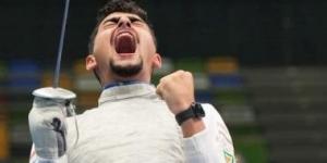 عبدالرحمن طلبة يحرز فضية سلاح الشيش في بطولة العالم للناشئين والشباب بريو