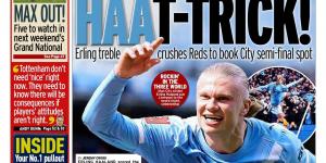 مان سيتي ضد ليفربول.. صحف إنجلترا: هالاند يتألق فى يوم حزين لـ محمد صلاح