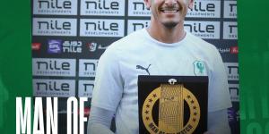 عمر الساعى يحصد جائزة أفضل لاعب فى مباراة المصرى وسيراميكا فى الدورى