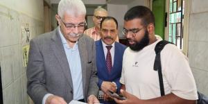 رئيس جامعة المنوفية يتفقد استعدادات امتحانات المعهد الفني للتمريض بمنشأة سلطان