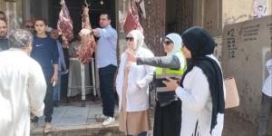 حملة مكبرة على محال الجزارة والدواجن بسنورس.. وتحرير 6 محاضر ذبح خارج المجازر الحكومية
