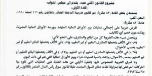 «خطة النواب» تؤجل مناقشة تعديلات قانون ضريبة الدمغة للاثنين المقبل