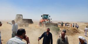 حملة لإزالة التعديات والزراعات المخالفة على 20 فدانًا باللفيوم الجديدة (صور)