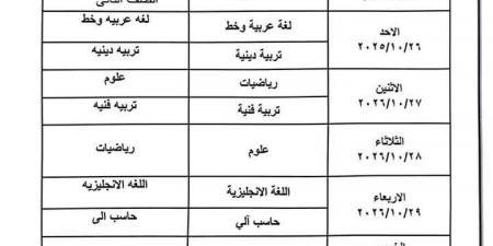 جدول
      امتحانات
      شهر
      أكتوبر
      2025
      محافظة
      الجيزة