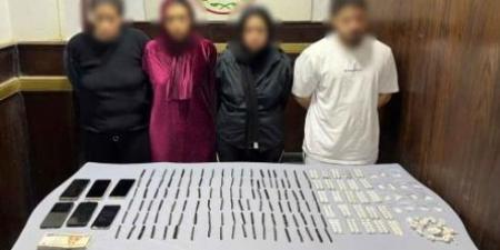 ضبط عصابة تخصصت فى الإتجار بالمواد المخدرة وتسهيل الأعمال المنافية للآداب بالقاهرة