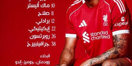التشكيل الرسمي لمباراة ليفربول ومانشستر سيتي في الدوري الإنجليزي الممتاز.. موقف محمد صلاح وعمر مرموش