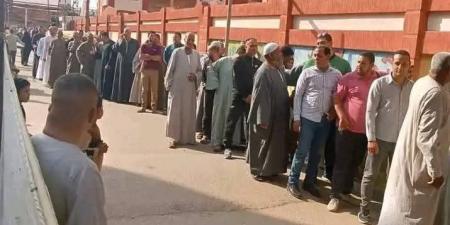 حشود من المواطنين أمام مقار اللجان الانتخابية في الدلنجات بالبحيرة