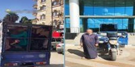 ضبط سائق يحمل طلاب المدارس في الصندوق الخلفي للتروسيكل