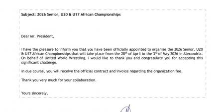 مصر تستضيف بطولات أفريقيا للمصارعة 2026 رسميًا في الإسكندرية