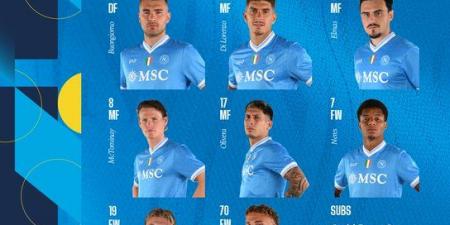 نابولي يعلن تشكيله الرسمي لمواجهة يوفنتوس في الدوري الإيطالي