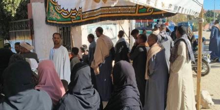 تزايد إقبال الناخبين في لجان قرية الدير بإسنا للتصويت في انتخابات مجلس النواب