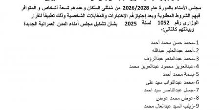 لدورة
ثانية..
اختيار
الكاتب
الصحفي
عوض
محمد
عوض
عضواً
بـ«أمناء
أكتوبر
الجديدة»