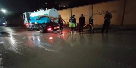 شركة مياه البحيرة تكثف جهود تطهير الشبكات (صور)