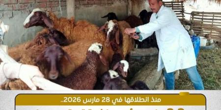 منذ انطلاقها مارس 2026. تحصين 2.2 مليون رأس ماشية ضد الجلد العقدى وجدرى الأغنام