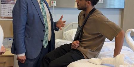 مصطفى فتحي يجرى جراحة ناجحة فى الترقوة