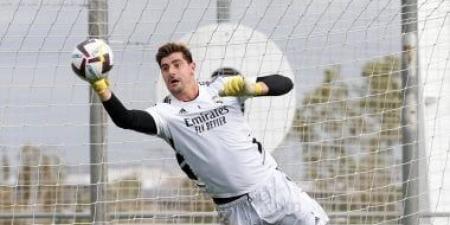 كورتوا يعود لتدريبات ريال مدريد قبل مواجهة إسبانيول