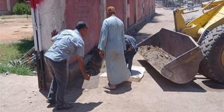 تدخل فوري لرفع شجرة وأعمدة إنارة سقطت بسبب الرياح بكفر الزيات