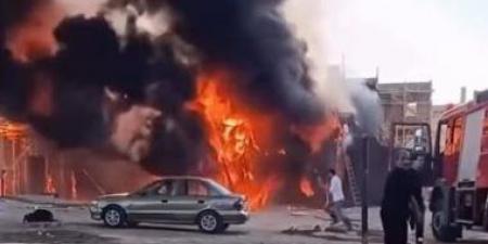 خسائر تتجاوز 5 تريليونات جنيه سوداني.. حريق سوق موقف الجنينة في نيالا