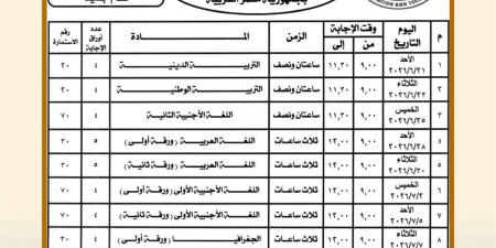 كيفية الاستعلام عن أرقام جلوس الثانوية العامة 2026 وجدول الامتحانات