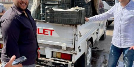 ضبط 1.5 طن أسماك غير صالحة للاستهلاك الآدمي بمركز الرياض في كفرالشيخ