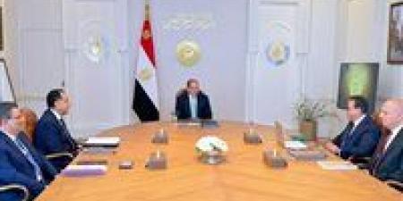 الرئيس السيسي يجتمع مع رئيس الوزراء ووزير الصحة