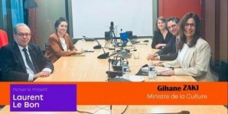 وزيرة الثقافة تبحث صناعة الوعى البصرى فى لقاء مع رئيس مركز بومبيدو الفرنسى