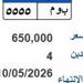 طرح لوحة (ب وم- 5555) بسعر 650 ألف جنيه