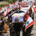 تشييع عنصرين من الدفاع المدني اللبناني قُتلا بغارة إسرائيلية في النبطية