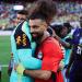 محمد صلاح وشوبير بالأحضان مع أليسون بيكر بعد مباراة مصر والبرازيل.. صور