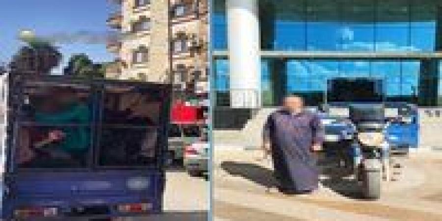 ضبط سائق يحمل طلاب المدارس في الصندوق الخلفي للتروسيكل