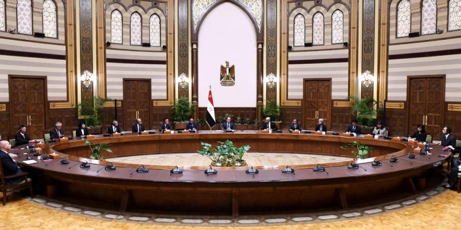 السيسي يجتمع برئيس الحكومة ووزير التربية والتعليم والخبراء اليابانيين المتواجدين في مصر (فيديو)