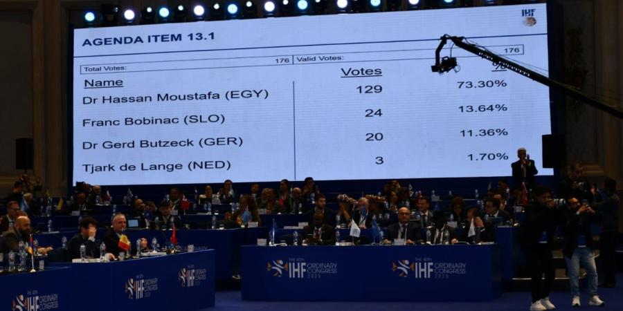 حسن
      مصطفى
      يحصد
      129
      صوتا
      ويفوز
      برئاسة
      الاتحاد
      الدولي
      لليد
      للمرة
      السابعة