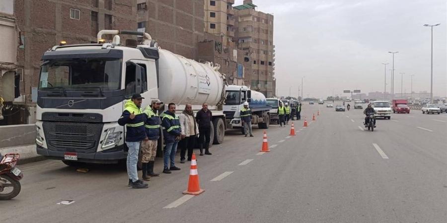 انتشار مكثف لمعدات "مياه القليوبية" ورفع درجة الاستعداد القصوى لمواجهة الأمطار
