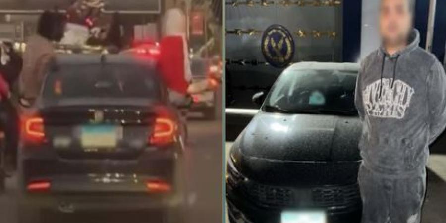 "الداخلية" تضبط قائد سيارة ملاكي سمح لفتيات بالجلوس خارج النافذة