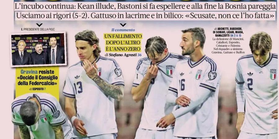 صحف إيطاليا بعد فشل التأهل إلى كأس العالم 2026: كارثة تاريخية (صور)