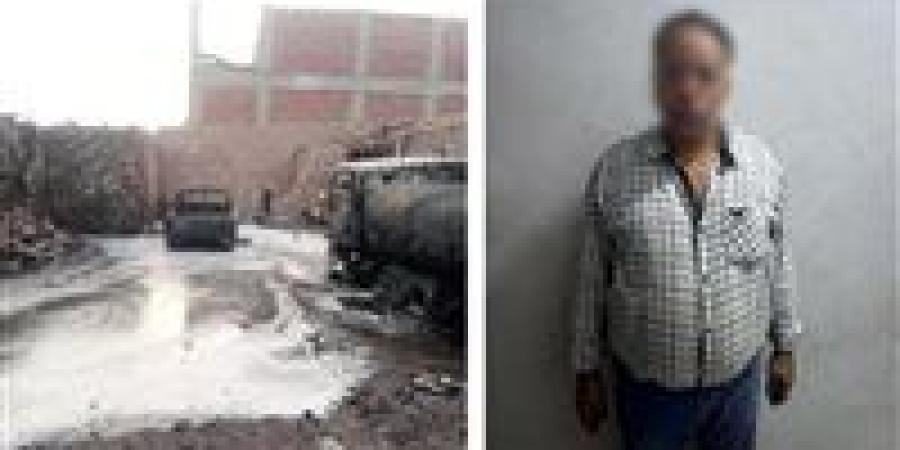 النيران اشتعلت بها.. ضبط صاحب سيارة فنطاس محملة بالبنزين قبل البيع بالسوق السوداء