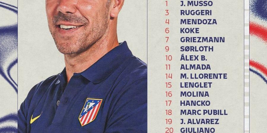 أتلتيكو مدريد يعلن قائمته لمواجهة برشلونة في دوري الأبطال.. 4 غيابات مؤثرة