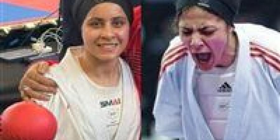 فضية منة الهواري وبرونزية آلاء أيمن بالدوري العالمي للكاراتيه
