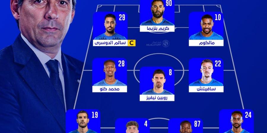 الهلال ضد ضمك.. بنزيما يقود التشكيل الرسمي للزعيم في الدوري السعودي